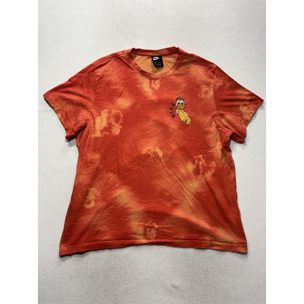 Nike Shirt Mens 2XL Orange Tie Dye Sole Cal Los Angeles California Graphic Tee